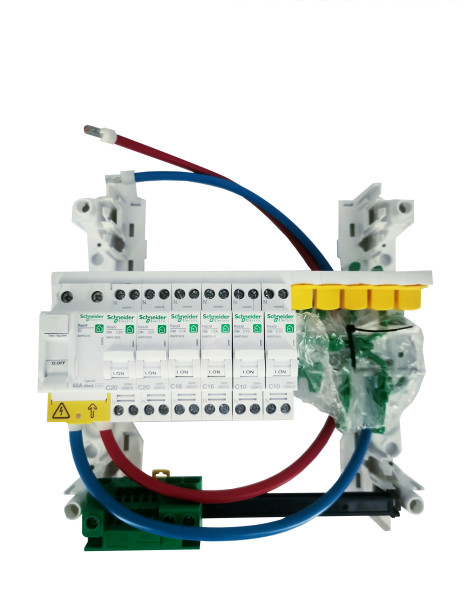 Tableau électrique pré équipé Schneider Resi9 XP 1 rangée 40A 6 disjoncteurs pré-câblé