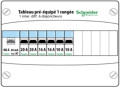 Tableau électrique pré équipé Schneider Resi9 XP 1 rangée 40A 6 disjoncteurs pré-câblé