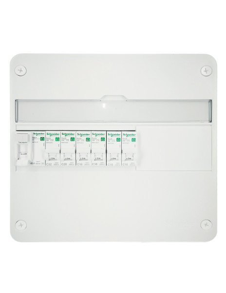 Tableau électrique pré équipé Schneider Resi9 XP 1 rangée 63A 6 disjoncteurs , pré-câblé
