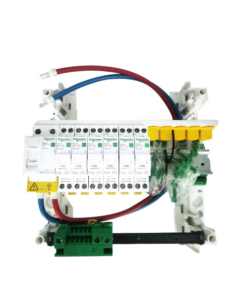 Tableau électrique pré équipé Schneider Resi9 XP 1 rangée 63A 6 disjoncteurs , pré-câblé