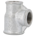 Raccord fonte malléable galva 21/2x21/2x2té réduit femelle-femelle-femelle 