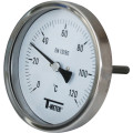Thermomètre bi-métallique-tout inox-axiaux-d.100-plongeur 63 mm dn 100 