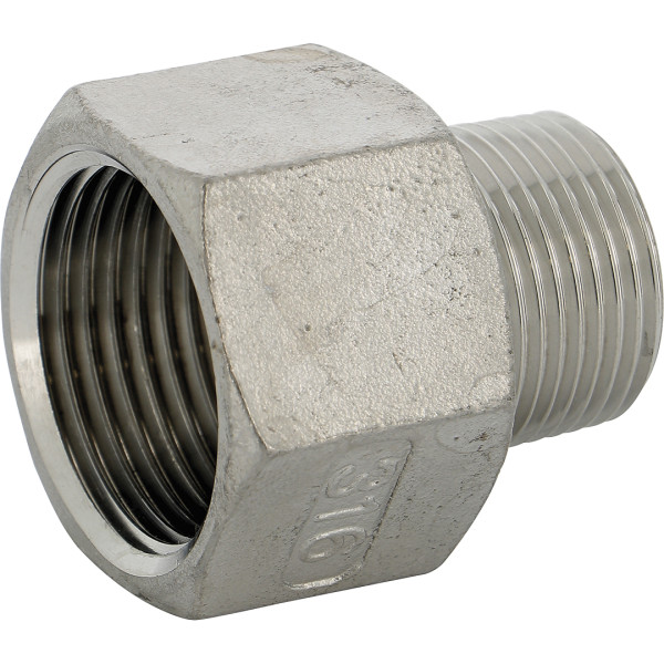 Raccords inox moulés-pn20-réduction femelle / mâle dn 1/2 
