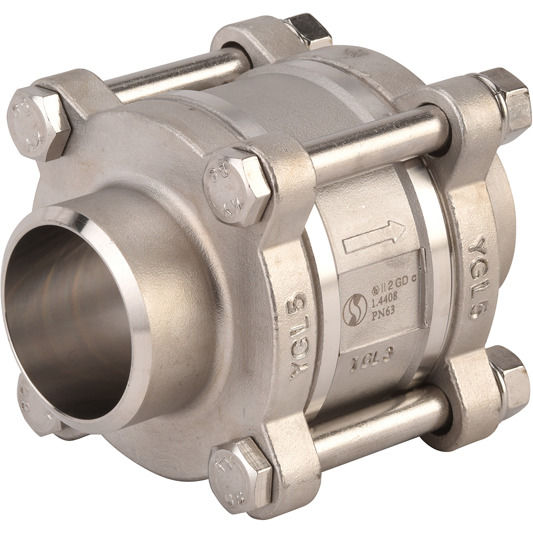 Sferaco 381020 Clapet inox toutes positions-3 pièces-a souder b.w.-pn63 ...