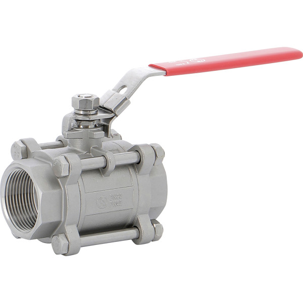 Robinet à tournant sphérique-3 pièces inox pn63 f.f. npt dn 2