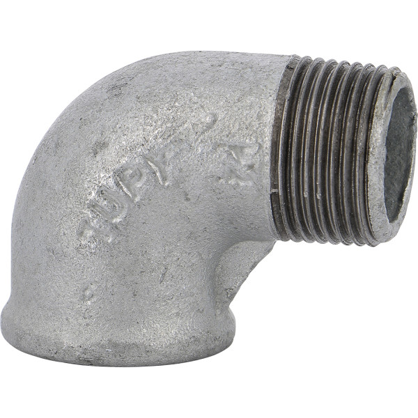 Rfm 92 galva 3/4'' coude m-f pr90° 92 coude galva mf petit rayon 90°