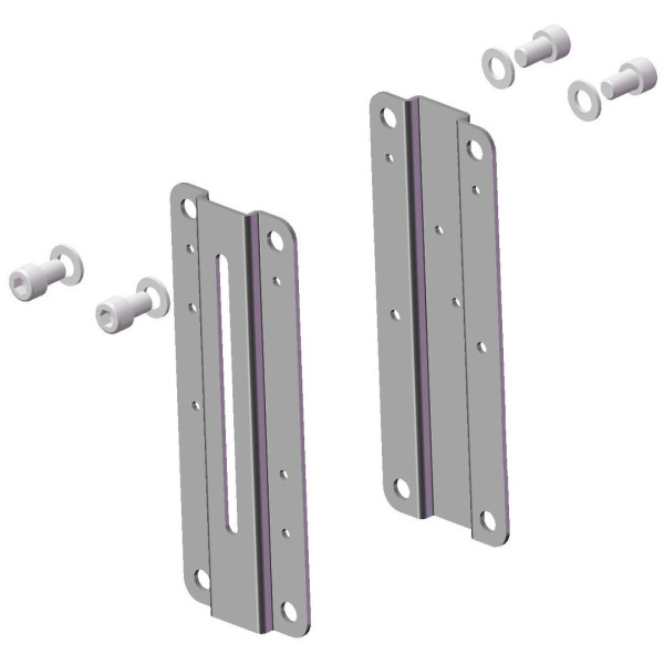 Kit vis+plaque inox vg 100 plaque support et 8vis