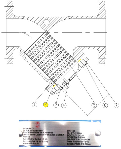 Joint 233h dn300 334x8.6 - Sferaco - 9802729