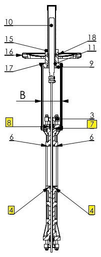 Kit nbr vg 179 dn 150 pour vg pelle traversante