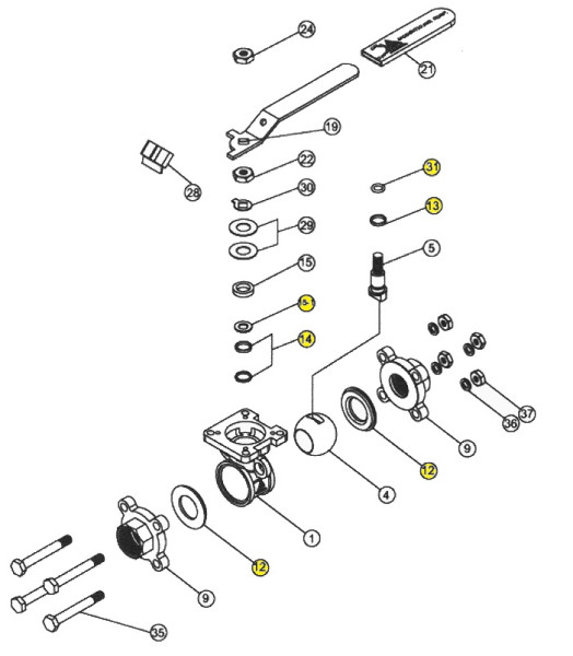 Kit jt 737/710/711mod.dn 32 - Sferaco - 9804086