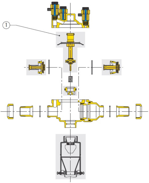 Obturatr centr.950005-06/ba574 dn3/4-1 - Sferaco - 9850122