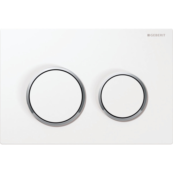 Geberit Omega20 : Plaque de déclenchement double touche pour WC suspendus