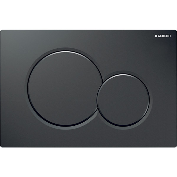 Plaque de déclenchement double touche Geberit Sigma01 - Noire (RAL 9005)