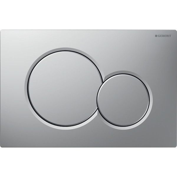 Plaque de déclenchement Geberit Sigma01 double touche: chromé mat laqué