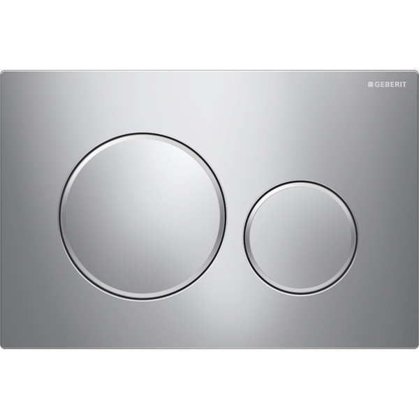 Plaque geberit sigma20 double touche: chromé brillant, chromé mat