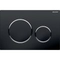 Plaque geberit sigma20 double touche: noir, chromé brillant