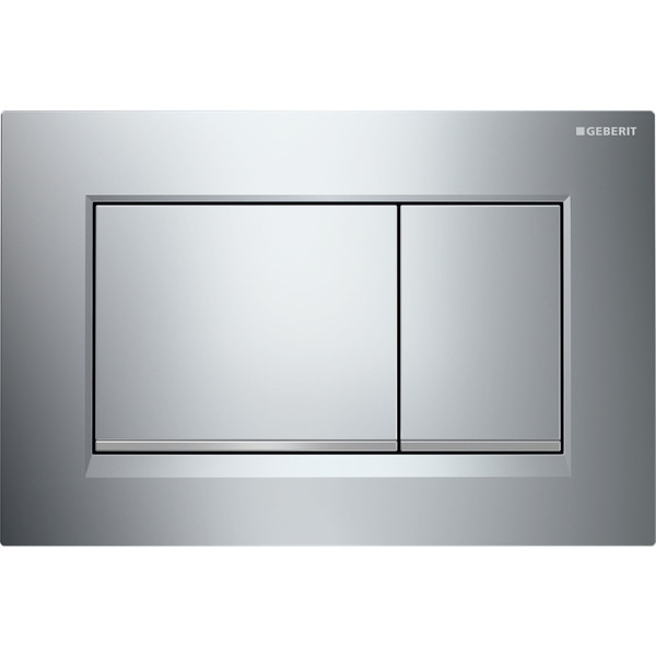 Plaque geberit sigma30 double touche: chromé brillant, chromé mat