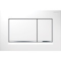 Plaque geberit sigma30 double touche: blanc, chromé brillant