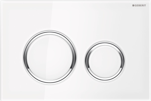 Plaque geberit sigma21 double touche: chromé, blanc
