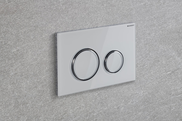 Plaque geberit sigma21 double touche: chromé, blanc