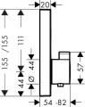 Set finition mitigeur thermostatique showerselect e encastré 2 fonctions, chromé