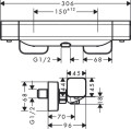 Mitigeur thermostatique douche chromé