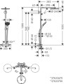 Showerpipe 240 1jet powderrain chromé