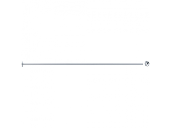 Porte-rideau droit recoupable 1000 mm, tube laiton chromé ø 16x0,5 mm, 2 embases