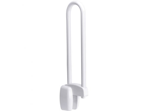 Barre relevable 600 mm, tube aluminium blanc ø 30 mm, fixations invisibles