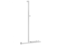 Barre d'appui en t ou l 600x1296 mm, support douchette, alu. blanc ø 38 x 25 mm