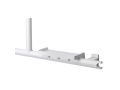 Barre d'appui en t ou l 600x1296 mm, support douchette, alu. blanc ø 38 x 25 mm