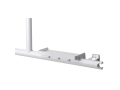 Barre d'appui en t ou l 600x1296 mm, support douchette, alu. blanc ø 38 x 25 mm