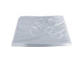 Rideau de douche 2000x1800 mm, 12 anneaux plastique blanc, pvc blanc, bas coupé