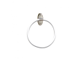 Porte-serviettes anneau ø 190 mm, tube acier époxy blanc ø 12 mm