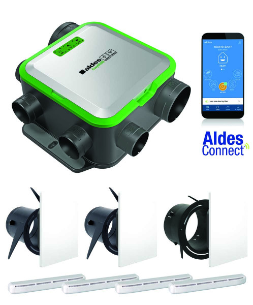 Aldes kit VMC easyhome pureair compact connect - Kit de ventilation et de purification d'air