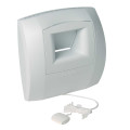 Bouche BW42 Blanche 10-50 m3/h Bahia Curve S Aldes –avec Cordelette – pour Salle de Bain avec WC Commun