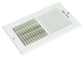 Aldes sr 356 -  254 x 152 mm - grille acier de soufflage à registre incorporé