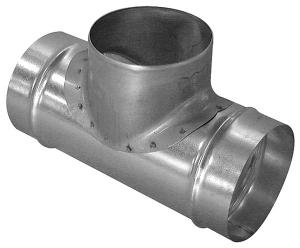 Aldes te aluminium - 500/450 mm - té équerre 90°