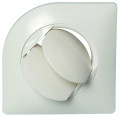 Grille de Ventilation BIO Design Aldes Fixe Carré – Blanc – Ø 80 mm