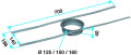 Fixation pour Rejet sur Tuile à Douille Diamètre 125 mm Aldes