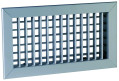 Aldes sc 102 d f3 -  300 x 100 mm - grille acier double déflexion