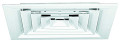 Aldes sf 704 - 472 x 472 mm - diffuseur aluminium carré à noyau amovible