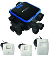 Kit VMC Hygroréglable 6 Piquages avec Bouches Bahia Curve Elec EasyHOME Compact Premium Micro-Watt Aldes