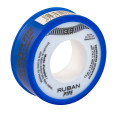 Ruban ptfe standard 12 mm x 12 m x 0,1 mm cache bleu