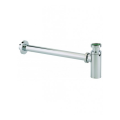 Siphon lavabo laiton chromé, réglable 50/120mm, sortie murale 300mm ø32mm