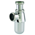 Siphon lavabo laiton chromé, réglable 35/90mm, sortie ø32mm, débit : 46 l/mn