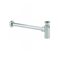 Siphon lavabo abs chromé, réglable 50/120mm, sortie murale 300mm ø32mm, rosace