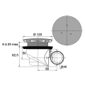 Bonde receveur ø90mm, goulue, capot métal chromé ø120mm, sortie orientable ø40mm