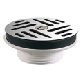 Bonde lavabo écoulement libre, grille inox ø63mm, serrage 0 à 55mm