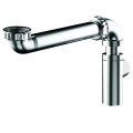 Tubulure gain d'espace lavabo métallisée et siphon design abs chromé,sortieø32mm